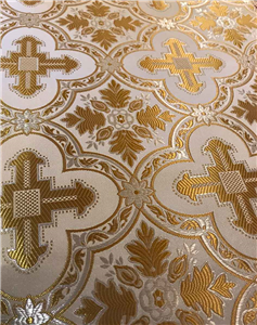 White-Gold Brocade Fabrics