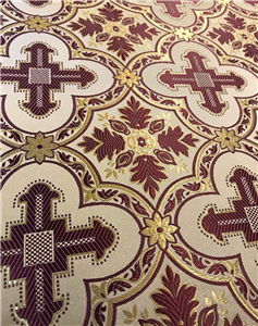 Purple-Light Gold Brocade Fabrics