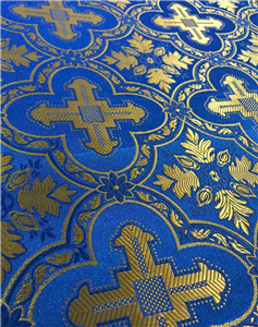 Blue-Gold Brocade Fabrics
