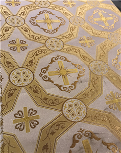 White-Gold Brocade Fabrics