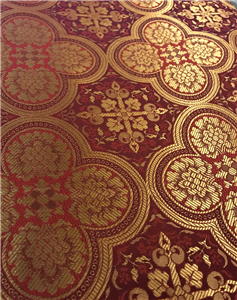Claret Red-Gold Brocade Fabrics