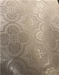 White-Silver Brocade Fabrics
