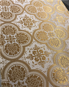 White-Light Gold Brocade Fabrics