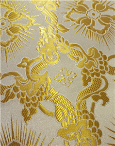 White-Gold Brocade Fabrics