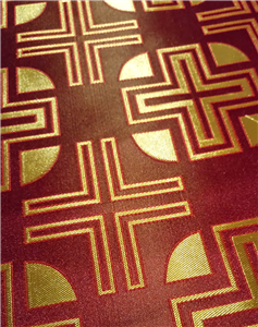Claret Red-Gold Brocade Fabrics