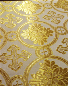 White-Gold Brocade Fabrics
