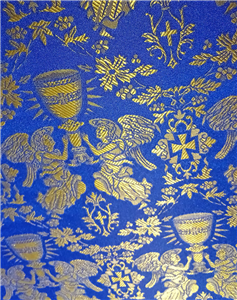 Blue-Gold Brocade Fabrics