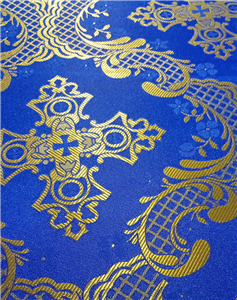 Blue-Gold Brocade Fabrics