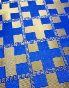 Blue-Gold Brocade Fabrics
