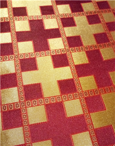 Claret Red-Gold Brocade Fabrics