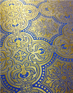 Blue-Gold Brocade Fabrics