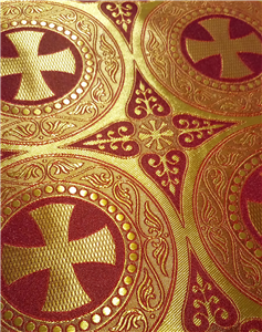 Claret Red-Gold Brocade Fabrics