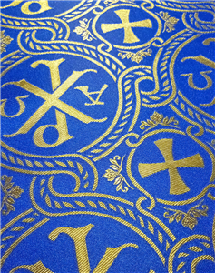 Navy Blue-Gold Brocade Fabrics