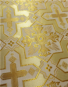 White-Gold Brocade Fabrics