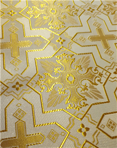 White-Light Gold Brocade Fabrics