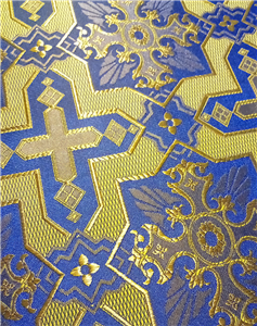 Blue-Gold Brocade Fabrics