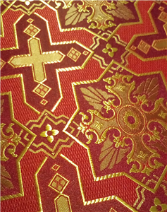 Claret Red-Gold Brocade Fabrics