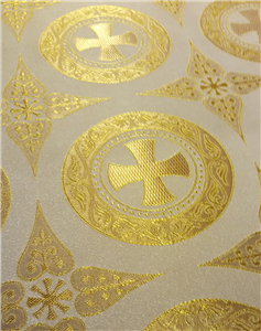 White-Gold Brocade Fabrics