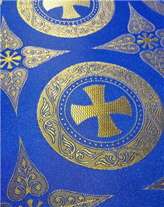 Navy Blue-Gold Brocade Fabrics