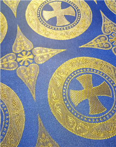Blue-Gold Brocade Fabrics