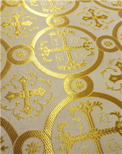 White-Gold Brocade Fabrics