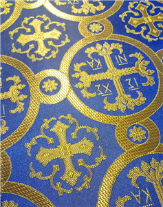 Gold-Blue Brocade Fabrics