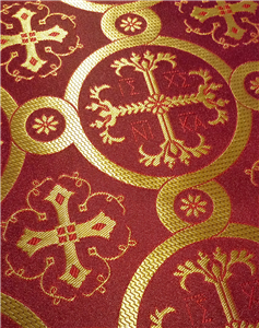 Claret Red-Gold Brocade Fabrics