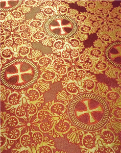 Claret Red-Gold Brocade Fabrics