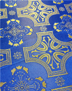 Blue-Gold Brocade Fabrics