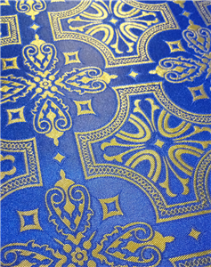 Blue-Gold Brocade Fabrics