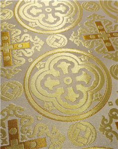 White-Gold Brocade Fabrics
