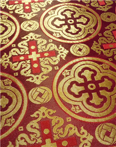 Claret Red-Gold Brocade Fabrics