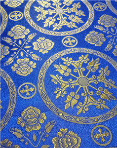 Blue-Gold Brocade Fabrics