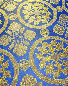 Gold-Blue Brocade Fabrics