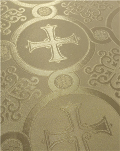 Белый - Серебро парча Ткань