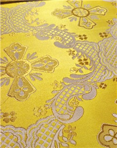 White-Gold Brocade Fabrics