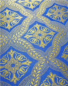 Blue-Gold Brocade Fabrics