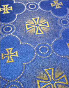 Gold-Blue Brocade Fabrics