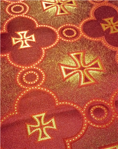 Claret Red-Gold Brocade Fabrics