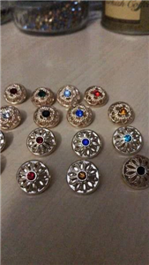 Silver-Gold Buttons Accessories