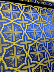 Dark Blue-Gold Brocade Fabrics