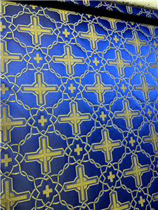 Dark Blue-Gold Brocade Fabrics