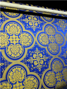 Dark Blue-Gold Brocade Fabrics