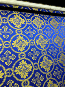 Dark Blue-Gold Brocade Fabrics