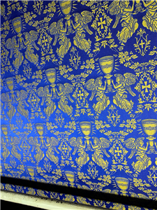 Dark Blue-Gold Brocade Fabrics