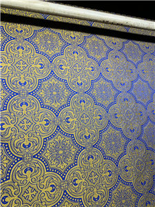 Dark Blue-Gold Brocade Fabrics