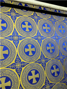 Dark Blue-Gold Brocade Fabrics