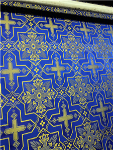 Dark Blue-Gold Brocade Fabrics