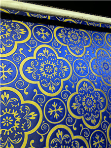 Dark Blue-Gold Brocade Fabrics