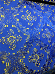 Dark Blue-Gold Brocade Fabrics